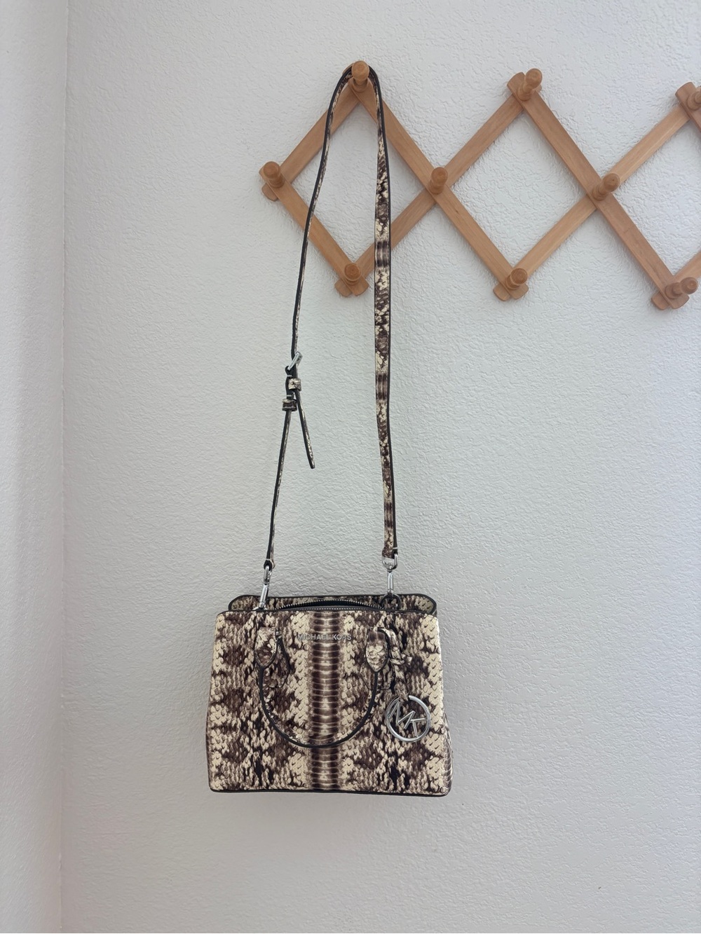 Michael Kors Camille Python Snake Small Handbag - Picture 6 of 10